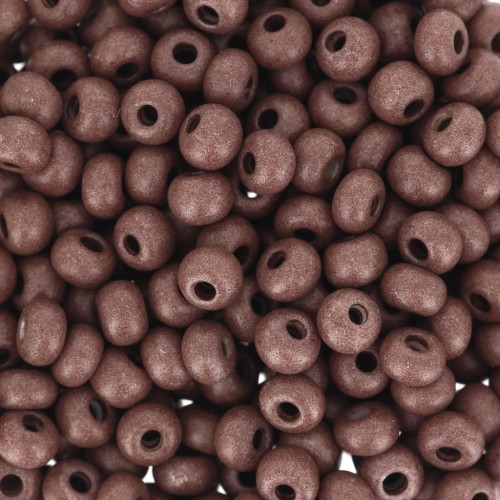 Perles rocailles Preciosa  6/0 4 mm - Terra Intensive - Dark Brown Mat x20g