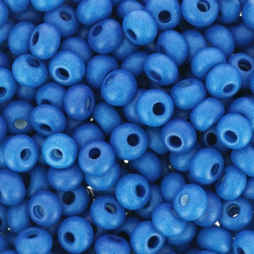 Preciosa Perles rocailles 6/0 4 mm - Terra Intensive - Blue Mat x20g