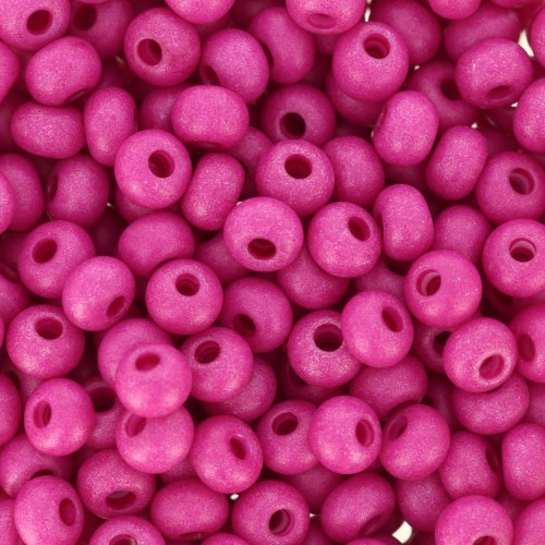Perles rocailles Preciosa 6/0 4 mm - Terra Intensive - Fuchsia Mat x20g