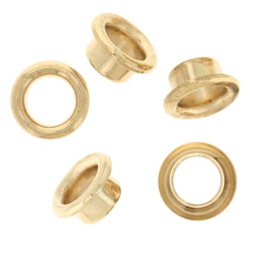 Embouts caps 8 mm pour perles en pâte polymère - Doré x50