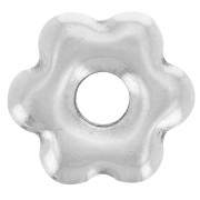 Pendentif Fleur 12 mm - Placage Argent fin vieilli x1