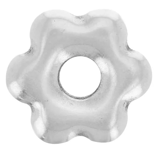 Pendentif Fleur 12 mm - Placage Argent fin vieilli x1