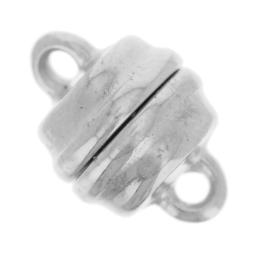 Fermoir aimanté 13x8.5 mm - Placage Argent fin vieilli x1