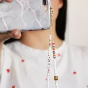 Assortiment de 165 perles plates - lettres alphabet - 7 mm Pastel