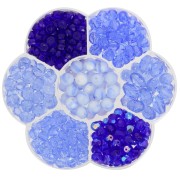 Assortiment de perles rocailles Preciosa avec boîte fleur - Blue x1|raw }}