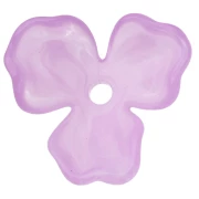 Blanc - Pendentif fleur en acétate 23.5 mm - Marbré Lilas x1 Pendentif fleur en acétate 23.5 mm - Marbré Lilas x1