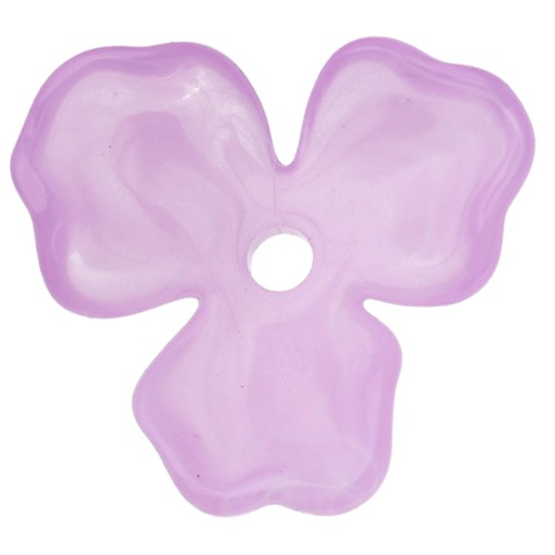 Pendentif fleur 23.5 mm en acétate - Marbré Lilas x1