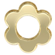 Pendentif fleur 14 mm en plexiglas - Effet miroir - Doré x1|raw }}