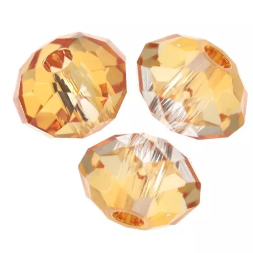 Perle ronde aplatie PureCrystal 5040 8 mm - Dark Orange x1
