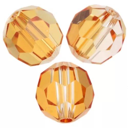 Perles rondes PureCrystal 5000 4 mm - Dark Orange x20