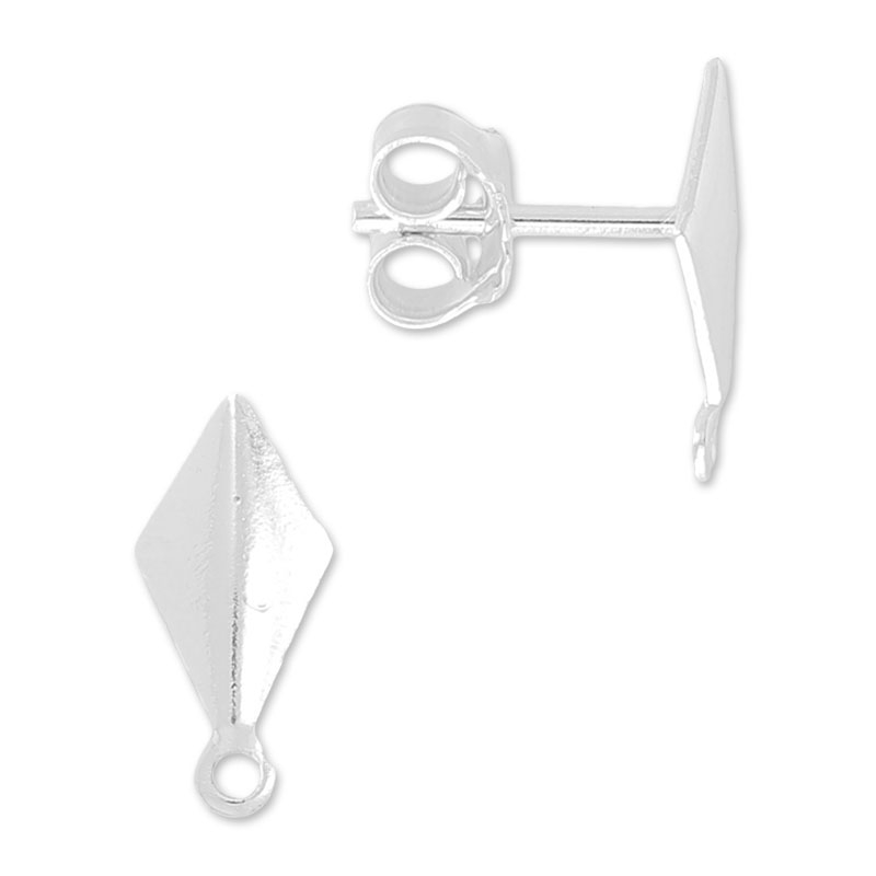 Élégants Clous D'oreilles En Argent Sterling Avec Zircone Noire Et Blanche De Giorgio