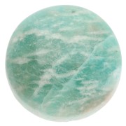 Cabochon rond 15 mm Amazonite zébrée x1