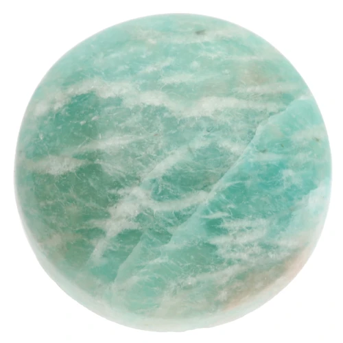 Cabochon rond 15 mm Amazonite zébrée x1