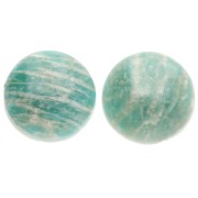Cabochon rond 15 mm Amazonite zébrée x1