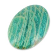 Cabochon ovale 25x18 mm Amazonite zébrée x1
