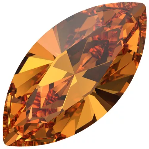 Navettes PureCrystal 4228 6x3 mm - Dark Orange x4