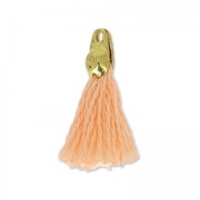 Pompon en coton 15 mm Peach/Doré HQ x1|raw }}