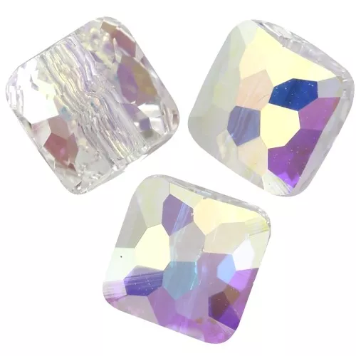 Perle carré 8 mm - Fantasy Square PureCrystal 5035 - Crystal AB x1
