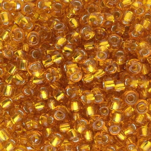 Rocaille Miyuki 8/0 4261 - Silver Lined Dyed Amber Gold x8g