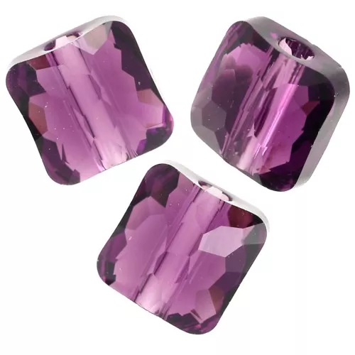 Perle carré 8 mm - Fantasy Square PureCrystal 5035 - Amethyst x1