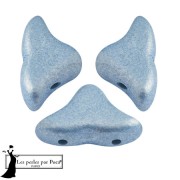 Perles en verre Hélios® par Puca® 6x10mm - Light Blue Metallic Mat x10g