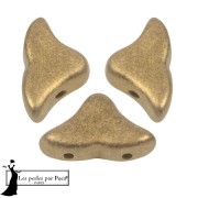 Perles en verre Hélios® par Puca® 6x10mm - Gold Metallic Mat x10g|raw }}