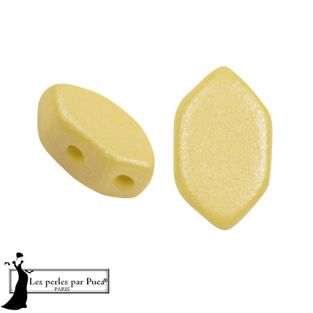 Perles en verre Paros® par Puca® 7x4 mm - Vogue Canary Yellow Mat x10g