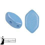 Perles en verre Paros® par Puca® 7x4 mm - Vogue Celestial Blue Mat x10g|raw }}