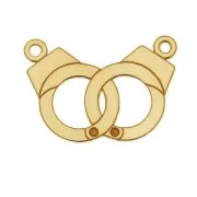 Intercalaire menottes 17 mm en Argent 925 doré à l'or fin x1