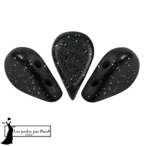 Perles en verre Amos® par Puca® 5x8 mm - Black Constellation x10g