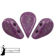 Perles en verre Amos® par Puca® 5x8 mm - Dark Magenta Constellation x10g|raw }}