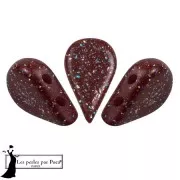 Opaque White - Perles en verre Amos® par Puca® 5x8 mm - Garnet Constellation x10g Perles en verre Amos® par Puca® 5x8 mm - Garnet Constellation x10g
