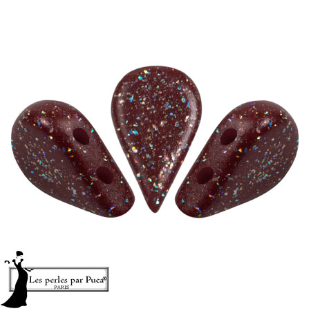 Perles en verre Amos® par Puca® 5x8 mm - Garnet Constellation x10g