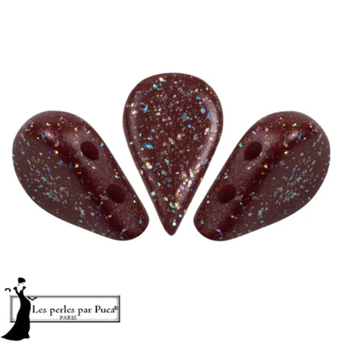 Perles en verre Amos® par Puca® 5x8 mm - Garnet Constellation x10g