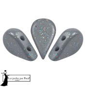 Perles en verre Amos® par Puca® 5x8 mm - Gray Constellation x10g|raw }}