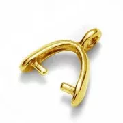 Attache pendentif 12 mm en Argent 925 Doré à l'or fin x1