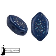 Perles en verre Paros® par Puca® 7x4 mm - Night Blue Constellation x10g|raw }}