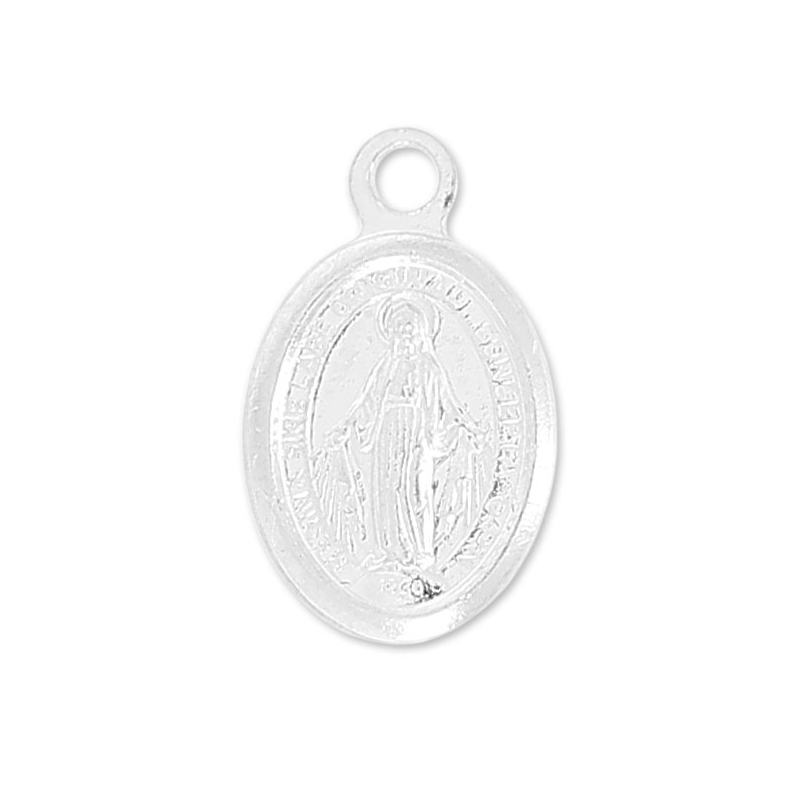 Pendentif Ancien En Argent Massif 925 - Breloque Religieuse Vierge, Créateur, Occasion