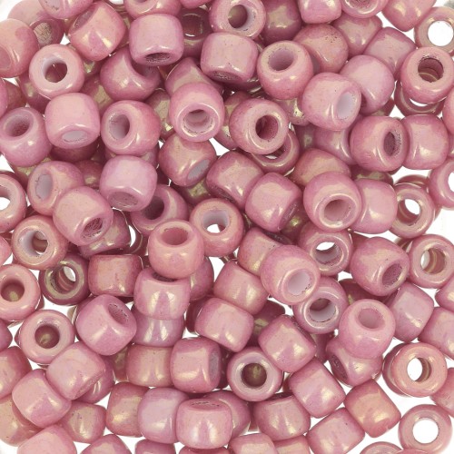 Perles de rocailles Matubo 7/0 - 3.5 mm Opaque Rose Ceramic Look x10g