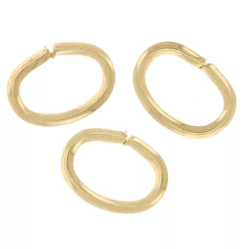 Anneaux ouverts ovales 4x3x0.5 mm - Doré x144