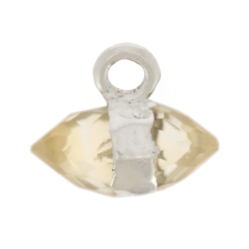 Breloque pointe facettée 9x10.5 mm pierre gemme - Citrine - Argent 925 x1