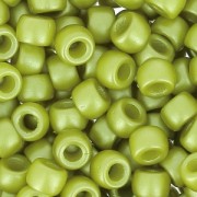 Perles de rocailles Matubo 7/0 - 3.5 mm Opaque Olivine x10g