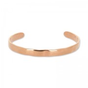Bracelet martelé 6.5 mm doré rose x1|raw }}
