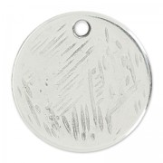 Sequin texturé 15 mm Placage Argent fin vieilli x1|raw }}