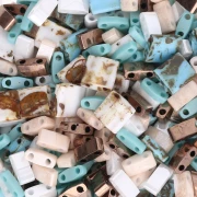 Blanc - Mix de perles Miyuki - Quarter - Half et Tila Beads - Ibiza Life x10g Mix de perles Miyuki - Quarter - Half et Tila Beads - Ibiza Life x10g