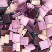 Beige - Mix de perles Miyuki - Half et Tila Beads - Passion Flower x10g Mix de perles Miyuki - Half et Tila Beads - Passion Flower x10g