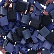 Bronze - Mix de perles Miyuki - Half et Tila Beads - Aqua Bronze x10g Mix de perles Miyuki - Half et Tila Beads - Aqua Bronze x10g