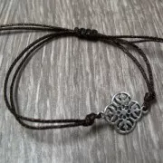 Intercalaire fleur filigranée 2 anneaux 20 mm Placage Argent fin vieilli x1