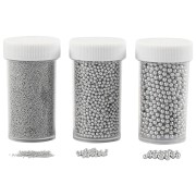 Assortiment de mini billes en verre de 0.6 à 3 mm - Argenté x3|raw }}