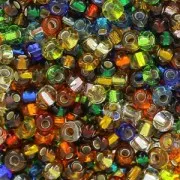 Perles rocailles Preciosa  9/0 2.5 mm - Mix Silver Lined x20g